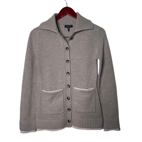 Rag & Bone Danica Wool Cashmere Cardigan in oatmeal sz XXS - Picture 3 of 7